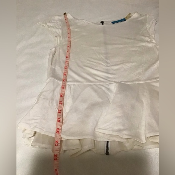 Alice + Olivia White Peplum Top - Picture 6 of 6